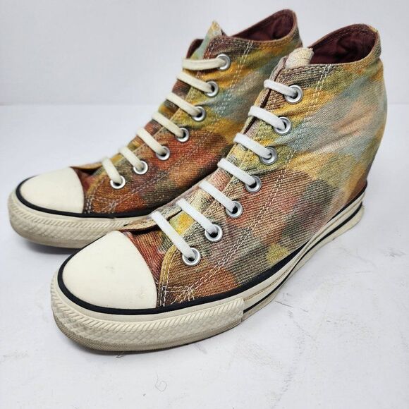 Converse x Missoni Wedge Heel High Top Sparkle Sneakers, Women's 10 - Picture 1 of 9